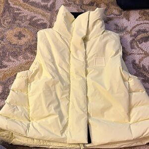 Rains Light Yellow Quilted Outerwear